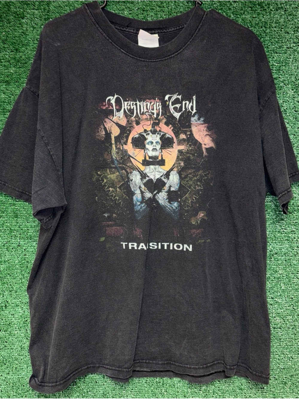 Vintage Destiny’s End Band Shirt Mens Sz XL Heavy Metal Music Art Tee Rare Y2K